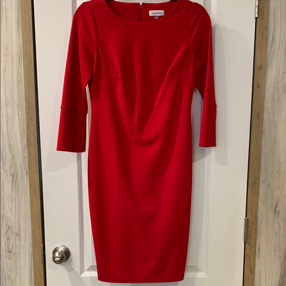 Calvin Klein Red Women's Dress Size 4